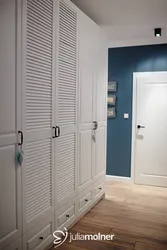 Louvered doors in the hallway interior