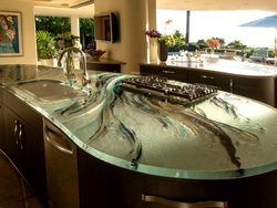Glass Kitchen Countertop Photo