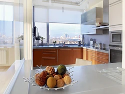 Kitchens with a window in the apartment photo