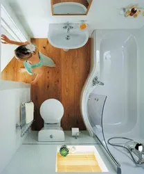 Дизайн с ванной поперек