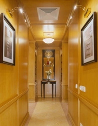 Golden hallway interior