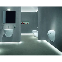 Urinal in the bathroom interior