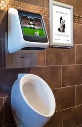 Urinal In The Bathroom Interior