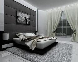 Спальня В Серо Черных Тонах Фото