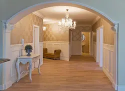 Stucco molding in the kitchen interior photo