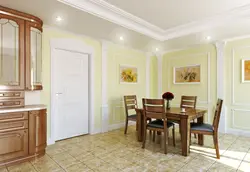 Stucco molding in the kitchen interior photo