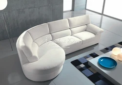 Round sofas for living room photo