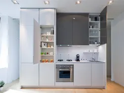 Kitchen design with non-built-in refrigerator