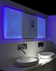 LED photo strip in the bathroom