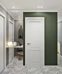 Green Wardrobe In The Hallway Interior