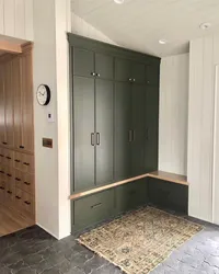 Green Wardrobe In The Hallway Interior