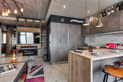 Дизайн гаража с кухней