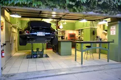 Garage design with kitchen