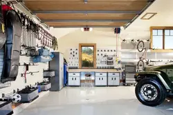 Дызайн гаража з кухняй
