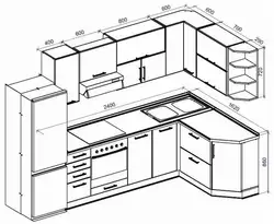 Kitchen cabinet drawings photo