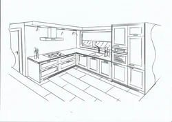 Kitchen interior print