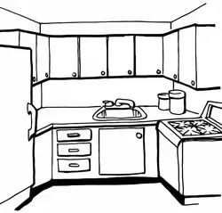 Kitchen interior print