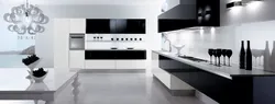 Glossy black kitchen design