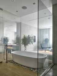 Glass in bathtub interiors