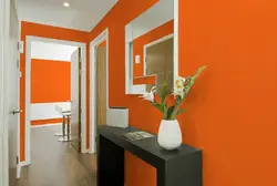 Orange hallway interior