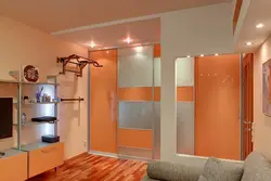 Orange hallway interior