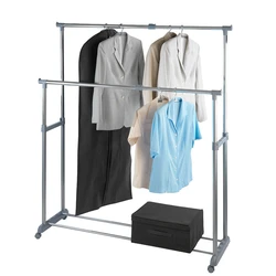 Wardrobe clothes hangers photo