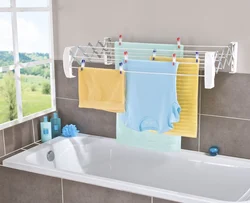 Drying Clothes In The Bath Photo
