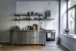 Kitchens with metal facades photos
