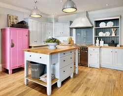 Kitchen with legs photo in the interior