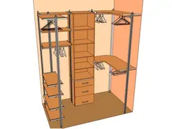 DIY dressing room photo layout with dimensions