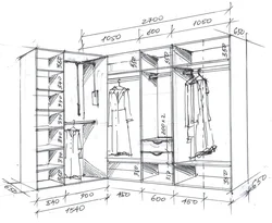 DIY dressing room photo layout with dimensions