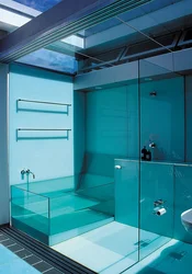 Glass bathtub photo design