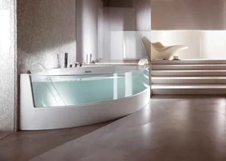 Glass bathtub photo design