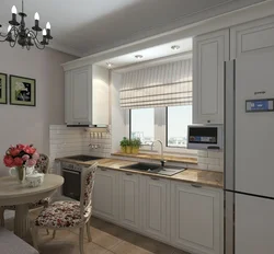 Kitchen design in the middle